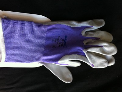Thin Purple Gardening Gloves - medium image 1